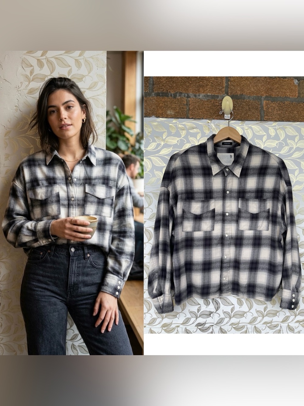 R13 Pearl Snap Western Plaid Shirt Extra Small | Luxury Japanese Cotton Fit